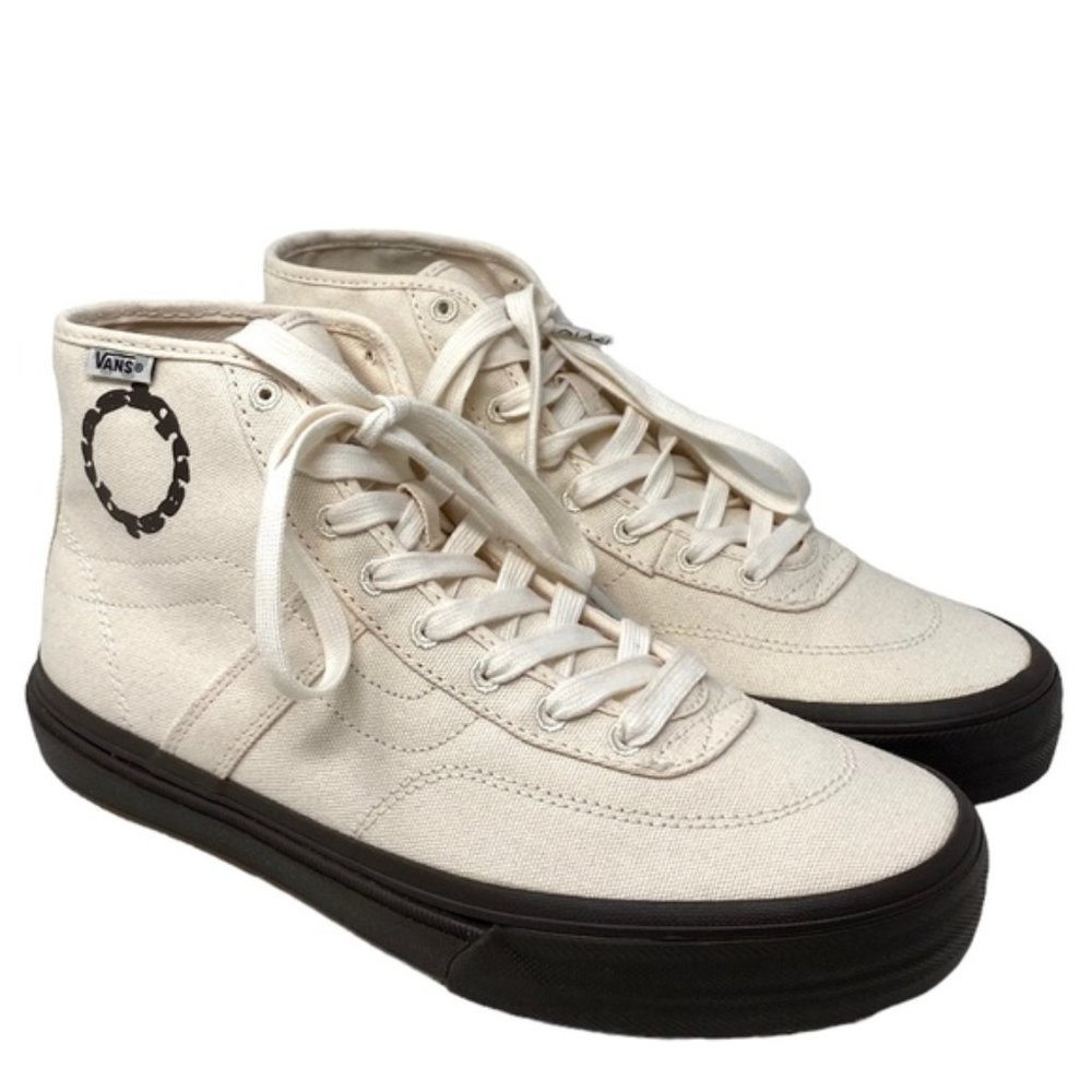 VANS x Quasi Crockett High Decon Shoe Canvas Beige Casual Men's Size VN0007QVTBD
